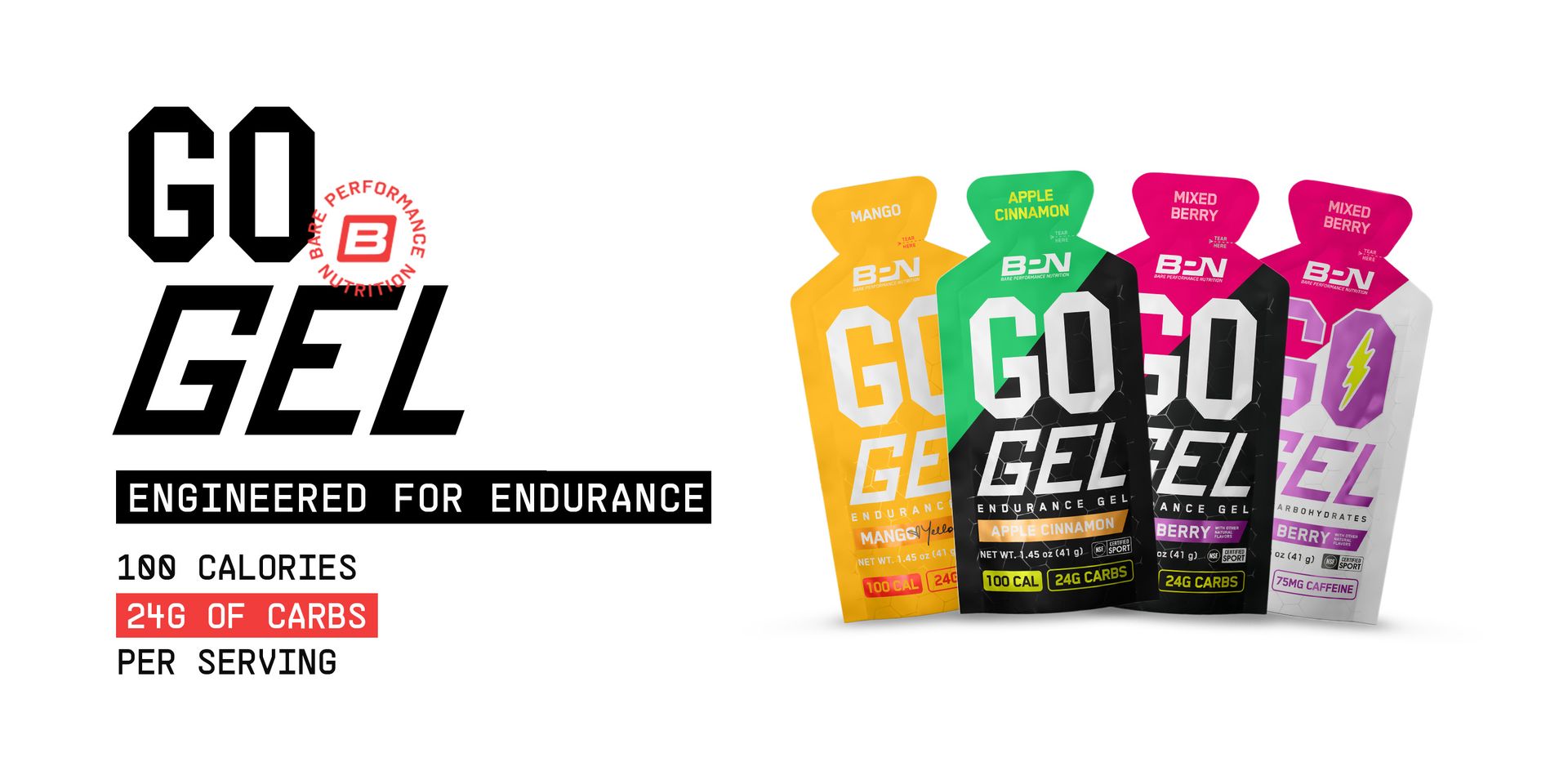 BPN Go Gel Endurance Fuel, 15 Single-Serving Variety Pack