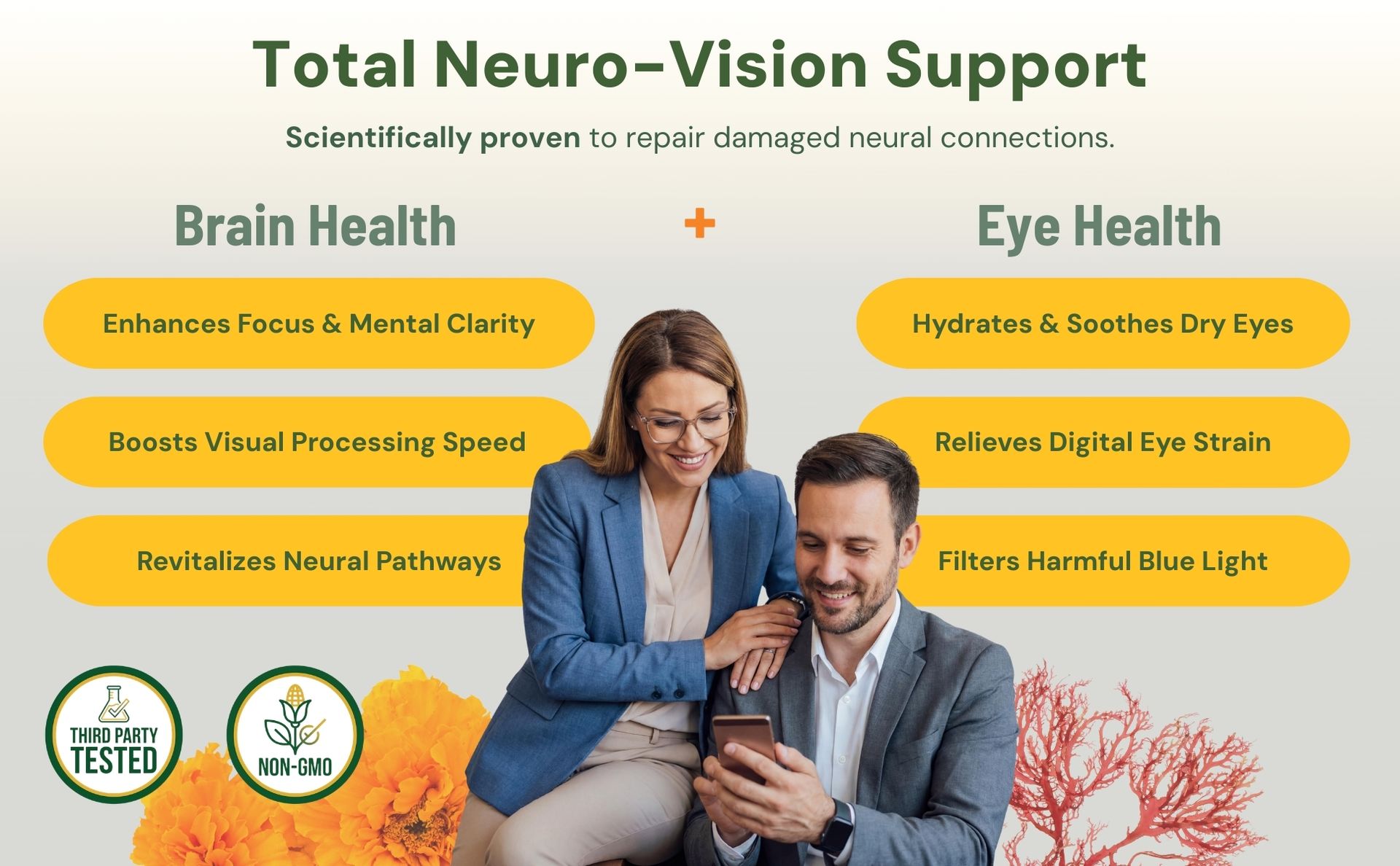 LYTTON EyeQ Duo Digital Eye & Focus Support – Patented Anthochlorogin for Brain-Eye Connection, Promotes Ocular Vitality – Rapid Visual Comfort & Natural Formula for Screen Users, 60 Softgels