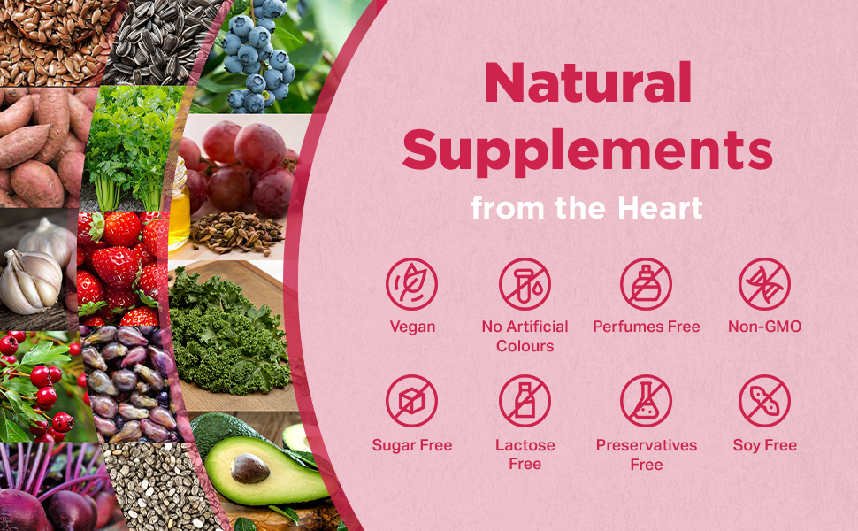 Strength & Spices Hypertensupport 100% Natural Supplement for Immune System & Heart Health – 15 Ingredients w Hawthorn Berry, Grape Seeds & Berries - 60 Vegan UK Made 1000mg Capsules