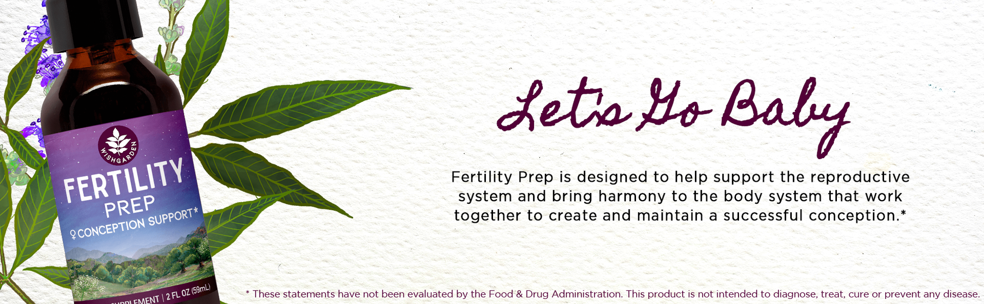 WishGarden Herbs Fertility Prep, Vitex & Maca Conception Tincture, 4oz
