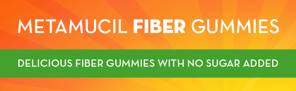 Metamucil Fiber Gummies for Adults, No Sugar Added Orange Flavor, 5g Prebiotic Plant Based Fiber Supplement Blend, 120 Count