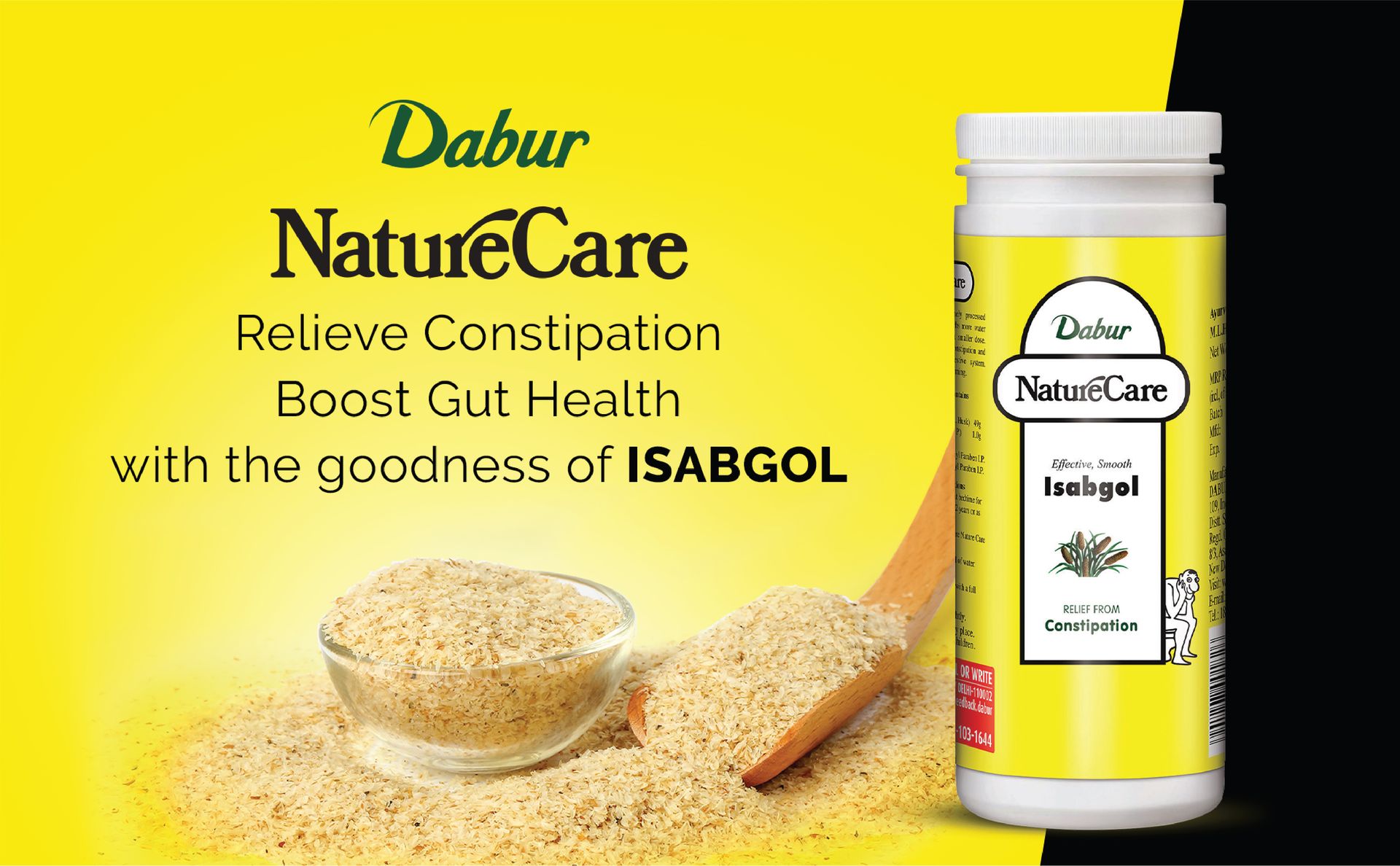 Dabur Nature Care Isabgol| Provides Effective Relief from Constipation -375gm
