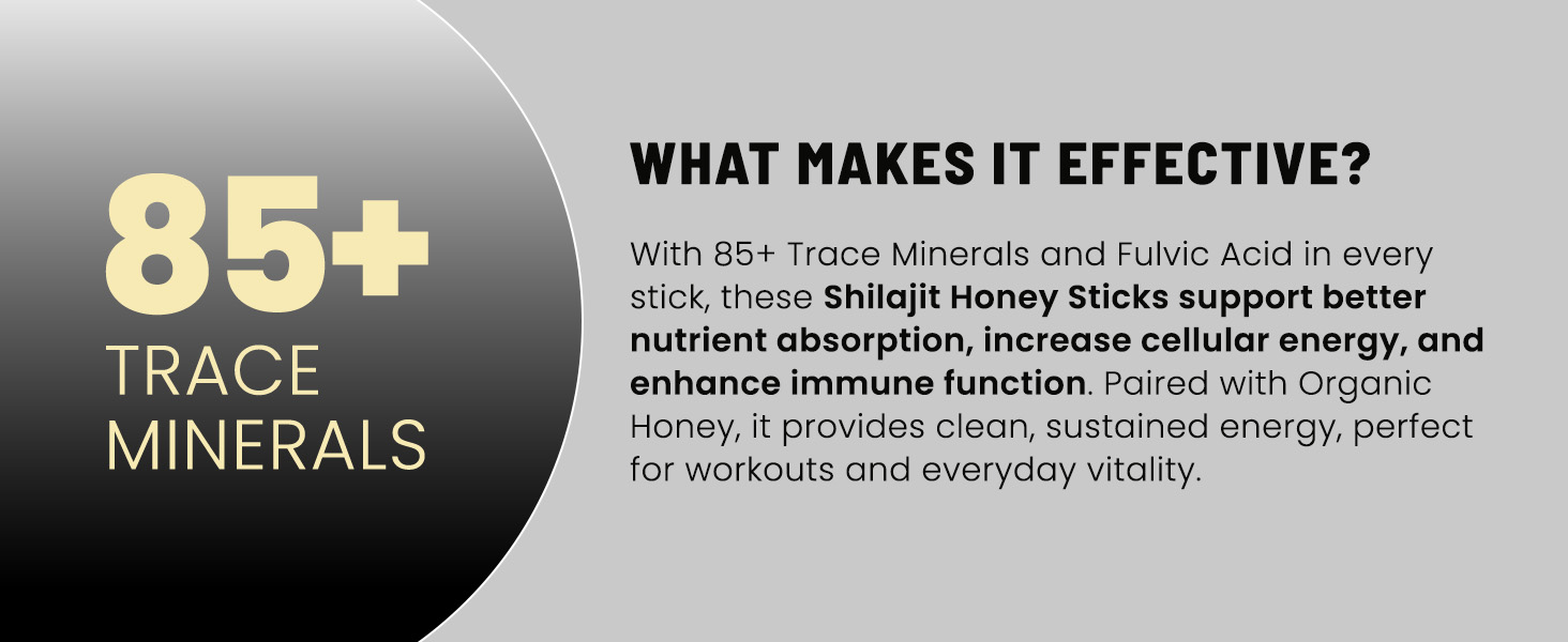 Anecdote Pure Himalayan Shilajit Honey Sticks With Organic Honey & Saffron