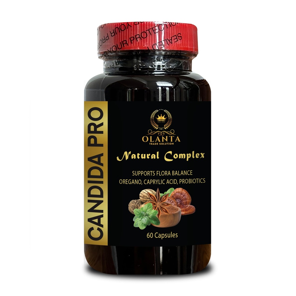 Candida PRO Complex - Candida Vitamin, Oregano Oil, Wormwood, Black Walnut Capsules Organic, reishi Mushroom Capsules - 1 Bottle 60 Capsules