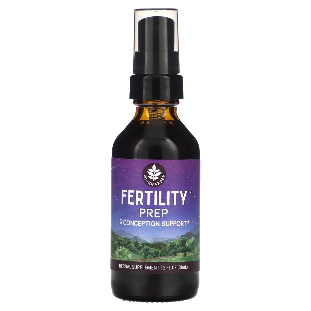 WishGarden Herbs Fertility Prep - All-Natural Fertility Herbal Supplement with Vitex, Red Maca & Raspberry Leaf, Supports Healthy Hormone Balance for Women, Optimal Uterine Health & Conception, 2oz