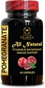Pomegranate Extract - Pomegranate Extract Polyphenols Supplement for Immunity & Joint Support, Pre Workout for Men and Women, Non-GMO Pomegranate - 1 Bottle 60 Capsules