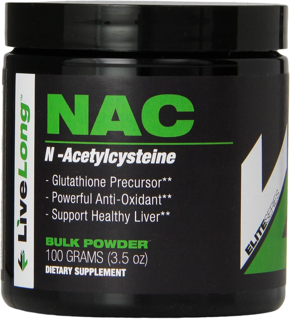 Pure N-Acetyl L-Cysteine (NAC) Powder, Liver Health and Cellular Support,Bulk Supplements, NAC for Bodybuilding and General Wellness and Antioxidant Supports Glutathione, 3.5 Oz (Packaging May Vary)