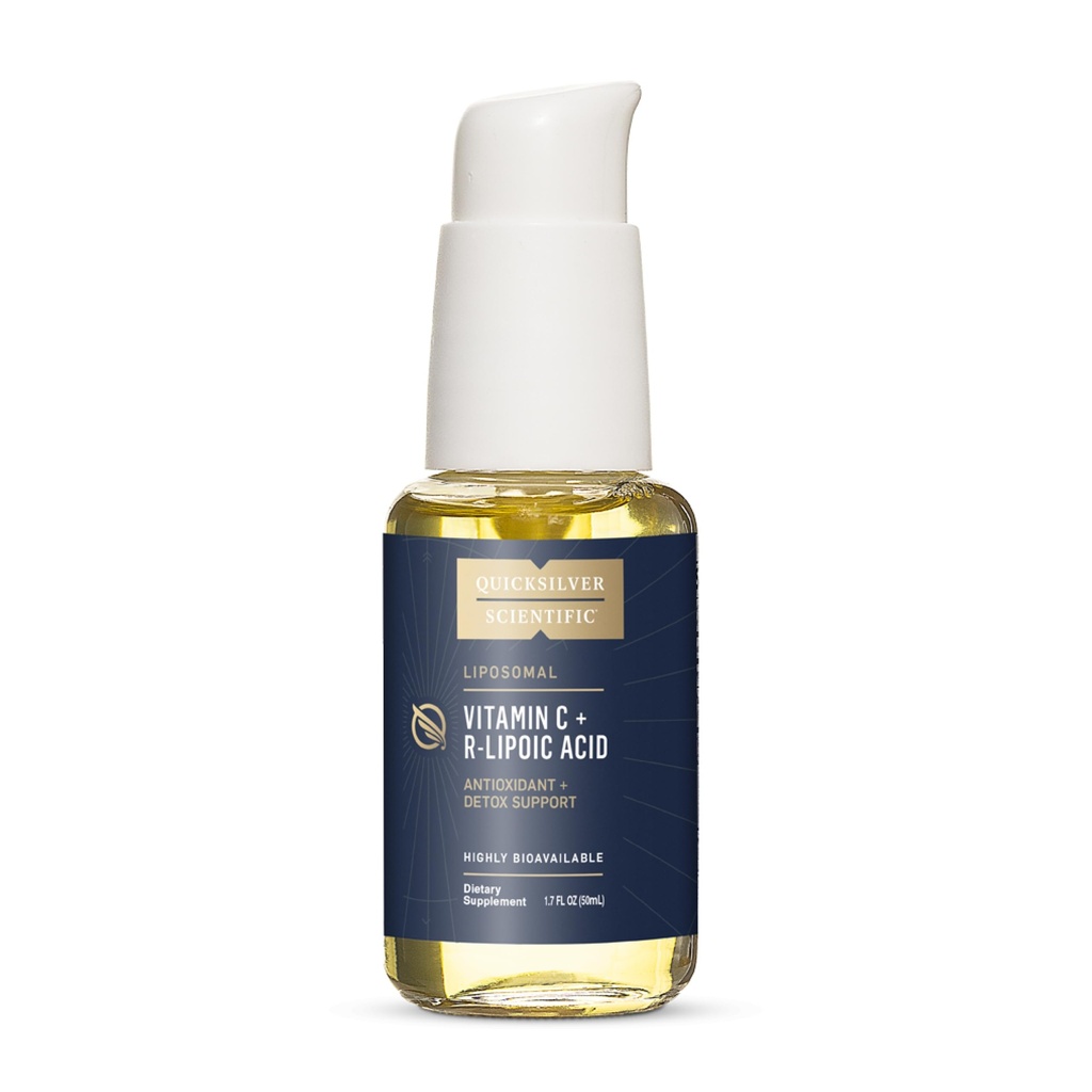 Quicksilver Scientific Vitamin C + R Lipoic Acid - Liposomal Vitamin C with RLA - Antioxidant, Detox & Immune Support Supplement - with Superior Absorption (50 ml)