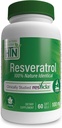 Health Thru Nutrition Resveratrol as ResVida 100mg Trans-Resveratrol | Supports Healthy Aging, Cellular Energy Production and Metabolism | Clinically Studied and Gluten Free (Pack of 60)