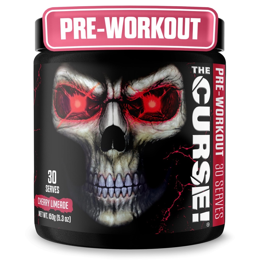 JNX SPORTS The Curse! Cherry Limeade Pre Workout Powder with Creatine – Extreme Energy Preworkout for Men & Women – 30 Servings – L Citrulline, Beta Alanine & Caffeine for Pump, Strength & Focus