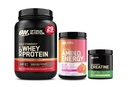 Optimum Nutrition Starter Pack: Micronized Creatine Monohydrate Powder (60 Servings), Amino Energy Tropical Sunrise (30 Servings) and Gold Standard 100% Whey Double Rich Chocolate (29 Servings)