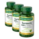 Nature's Bounty Turmeric with Black Pepper Extract,Supports Antioxidant Health,1000mg,60 Capsules,(Pack of 3)