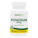Nature’s Plus Potassium 99 mg - 90 Tablets - Supports Healthy Electrolyte Balance, Muscle and Nerve Function & Overall Well-Being - Gluten Free, Vegetarian - 90 Servings