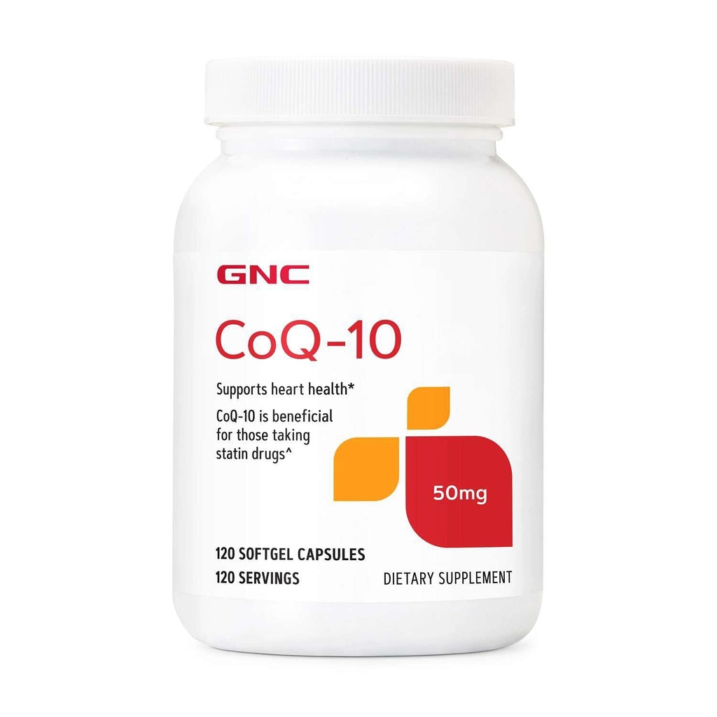 GNC CoQ-10 50mg, Supports Heart Health, 120 Count