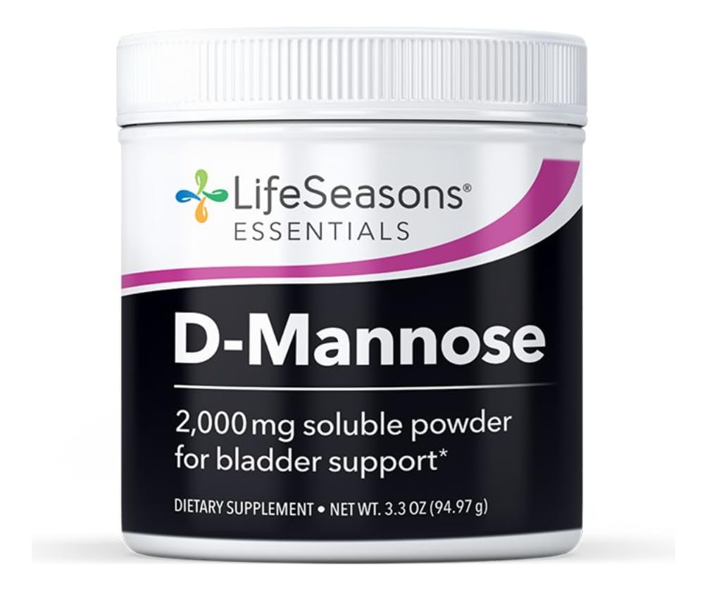 LifeSeasons D-Mannose Powder - Fast-Acting UTI Relief - Urinary Tract Health Supplement - Supports Healthy Levels of Microflora & Eases Bladder Discomfort - 45 Servings