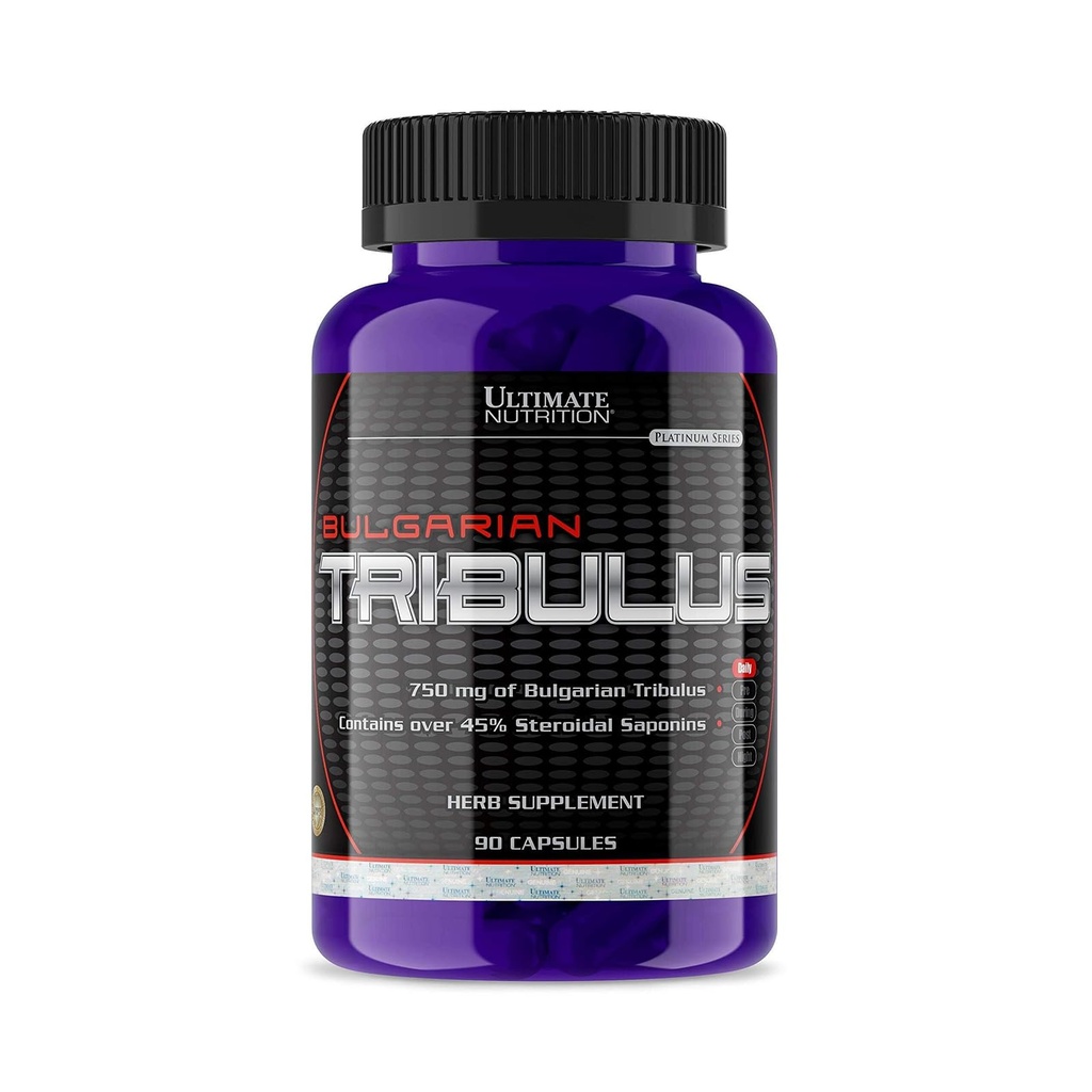 Ultimate Nutrition Bulgarian Tribulus Terrestris for Men, Herbal Multivitamin, Ultra Potent Steroidal Saponins, Optimum Nutrition, Strength, and Stamina Enhancer, 750mg, 90 Capsules