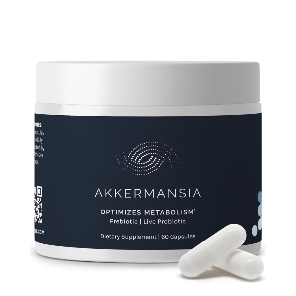 InfiniWell Akkermansia Probiotic for Digestive Health - Support Healthy Longevity, Immunity & A Balanced Gut Microbiome with Akkermansia Muciniphila Probiotics (60 Capsules)