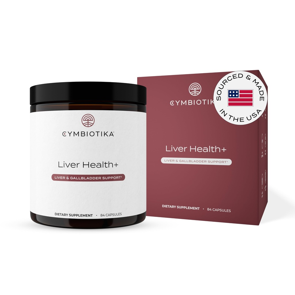 CYMBIOTIKA Liver Supplement with Vitamins & Herbs for Liver Support, Health, Cleanse and Repair, Helps Metabolism and Digestion, Gluten Free, Vegan, Plant Based, and Non GMO, 84 Capsules, 28 Servings