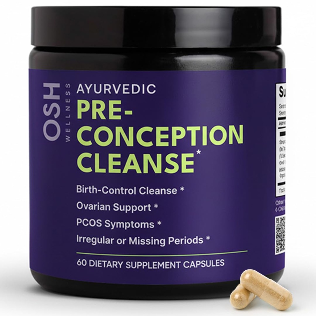 Freshly Moms Ayurvedic Preconception Cleanse | Ovarian & Uterus Cleanse for Balancing Hormones | TTC Support | Regular Cycle Support | with Stinging Nettle, Red Clover, and More | 30 Servings