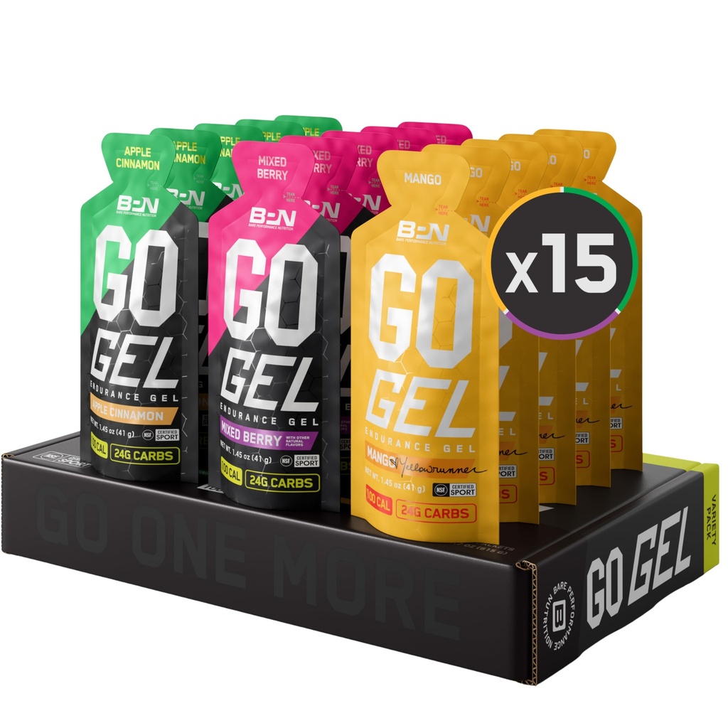 BPN Go Gel Endurance Fuel, 15 Single-Serving Variety Pack