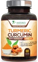 Turmeric Curcumin Supplement - 95% Curcuminoids with Organic Turmeric & BioPerine Black Pepper for Best Absorption - Daily Joint & Immune Health Support, Vegan, Non-GMO, Bottled in USA - 180 Capsules
