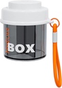 Pill Dispenser,Portable Supplement Organizer Bottle with Anti-Mixing and Wide Openings Design for Travel (Orange)