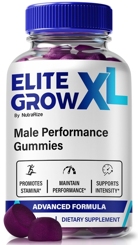 NutraRize Elite Grow XL Gummies Male, Official EliteGrowXL for Men, Premium Formula for Male Performance, Energy & Stamina, All-Natural Elite GrowXL Support, Elite Grow XL ME Gomitas (60 Gummies)