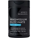 Sports Research® Magnesium Glycinate - Supports Restful Sleep & Enzymatic Processes - 160 mg Chelated Magnesium - Vegan Capsule - 180 Count