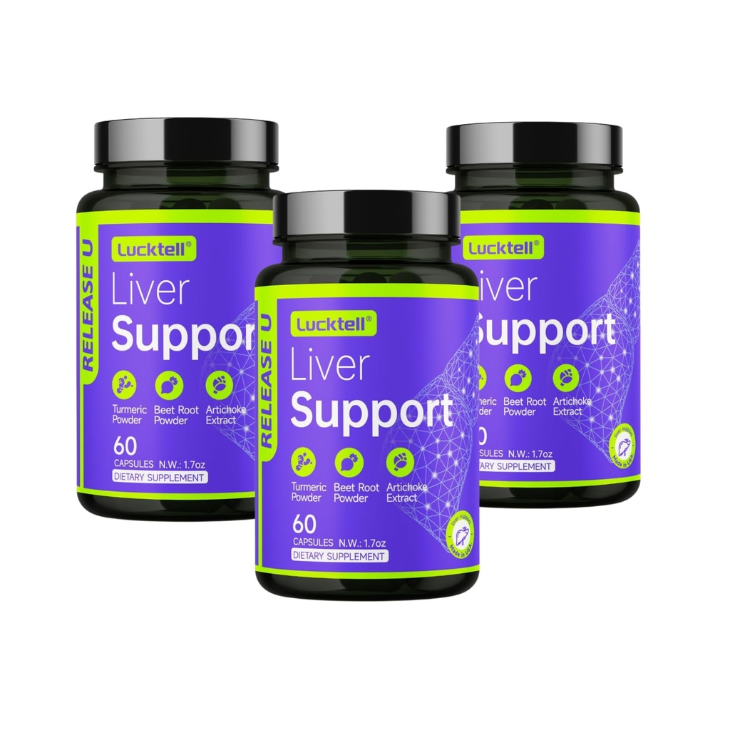 Liver Support Supplement 3 Pack – Liver Cleanse Detox & Repair with Milk Thistle, Turmeric, Dandelion & Artichoke Support | 7-in-1 Herbal Formula Protect Liver,120 -Day Supply, Made in USA