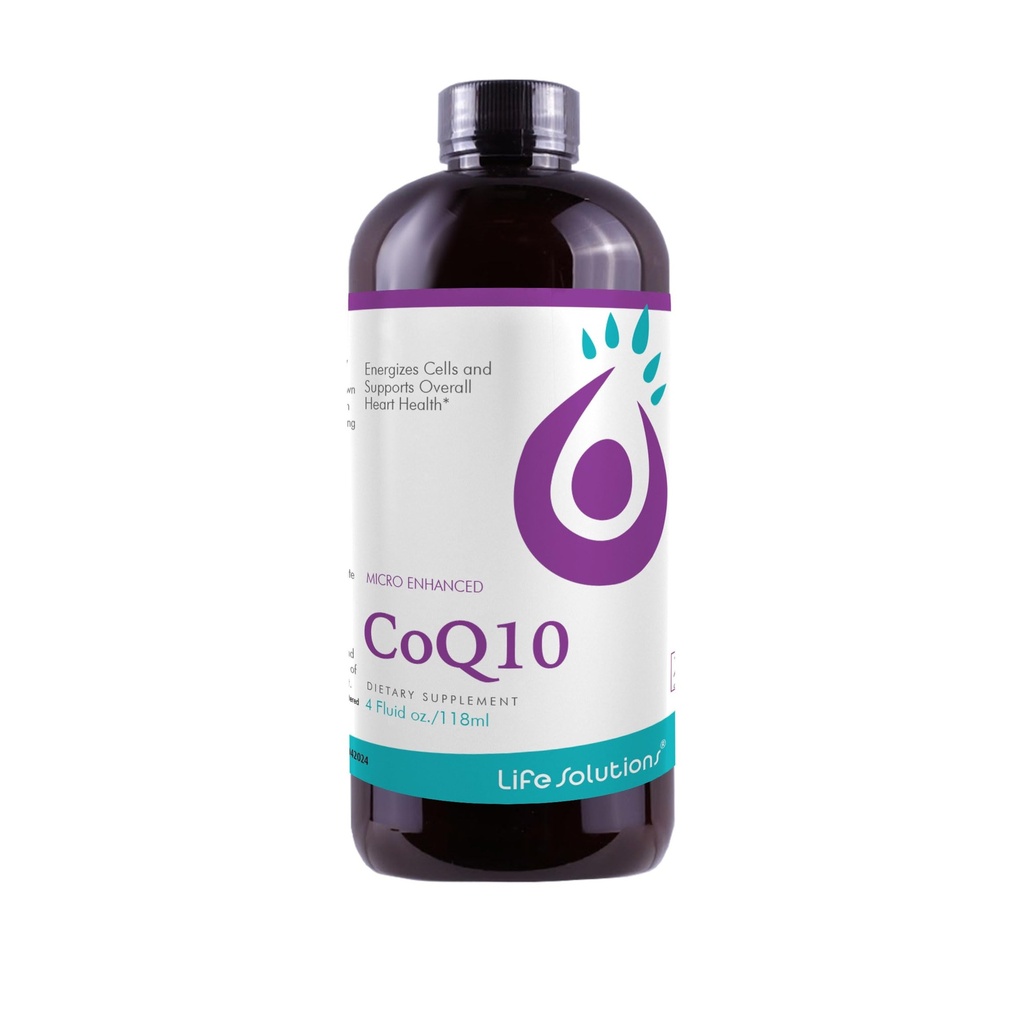 Life Solutions Liquid CoQ10 Supplement, 50 mg, 4 oz Bottle | High Absorption, Coenzyme Q10, per Serving, Energy, Heart Health, Antioxidant Support
