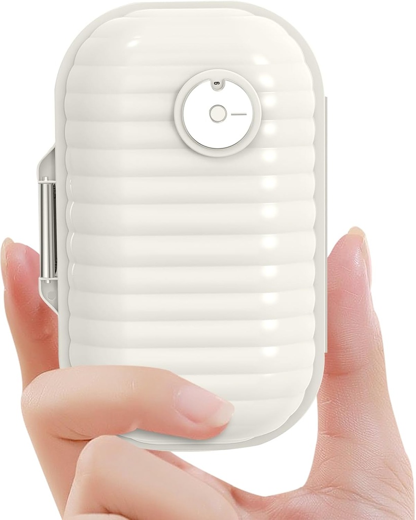 Travel Pill Organizer, 7 Day Portable Pill Case, Small Pill Box for Pocket Purse Portable Medicine Vitamin Container (Pearl White,1 Pack)