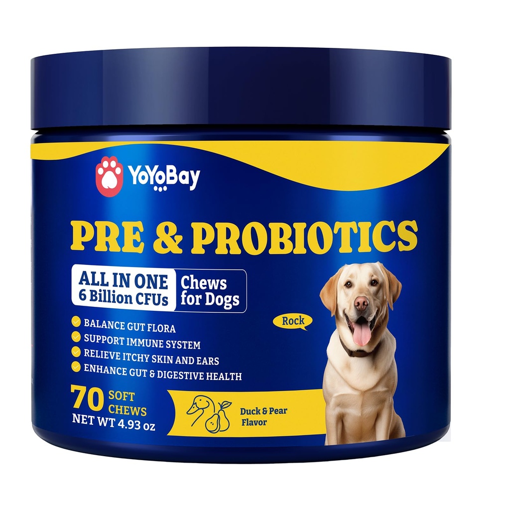 Probiotics for Dogs, Dog Gut, Immune & Skin Health Support Supplement