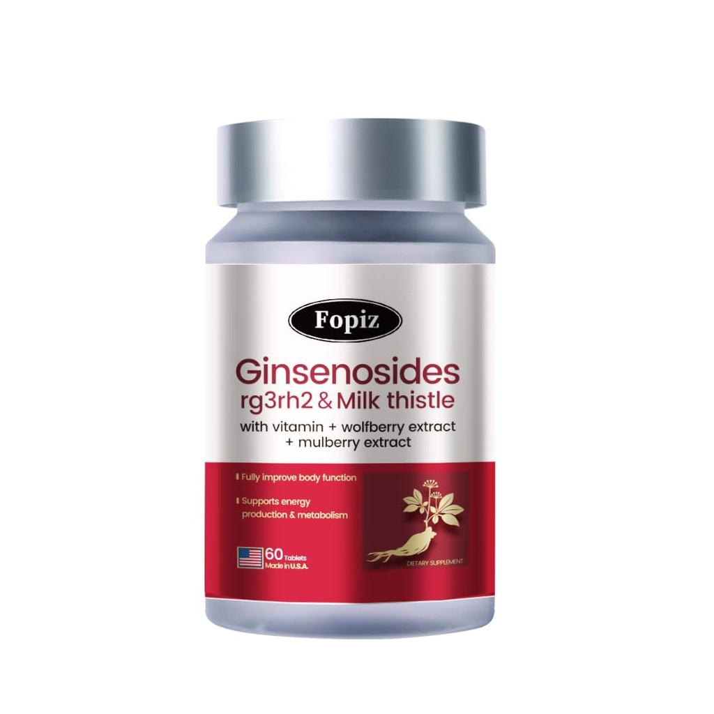 Ginsenosides Rg3rh2 & Milk Thistle - Ginseng Extract, 60 Count