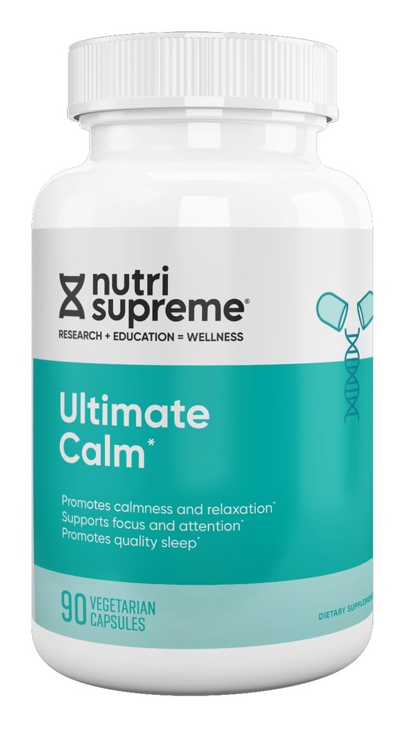 Nutri Supreme Ultimate Calm, Supports Calm and Relaxed Mood, Quality Sleep, All Natural 90 Capsules
