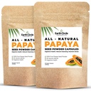 Papaya Seed Powder Capsules – Powerful Papain Supplement with Vitamins A, C, & E & Enzymes for Digestion & Gut Health – 360mg/Serving – 60 Vegan Capsules per Pack (Pack of 2, 60-120 Day Supply)