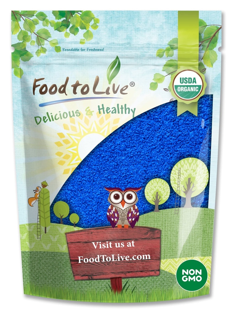 Food to Live Organic Blue Spirulina Powder, 2 Ounces – Non-GMO, Pure Raw Blue-Green Algae Extract, Vegan, Non-Irradiated, Great for Juices, Smoothies, Shakes, Drinks, and Food Coloring