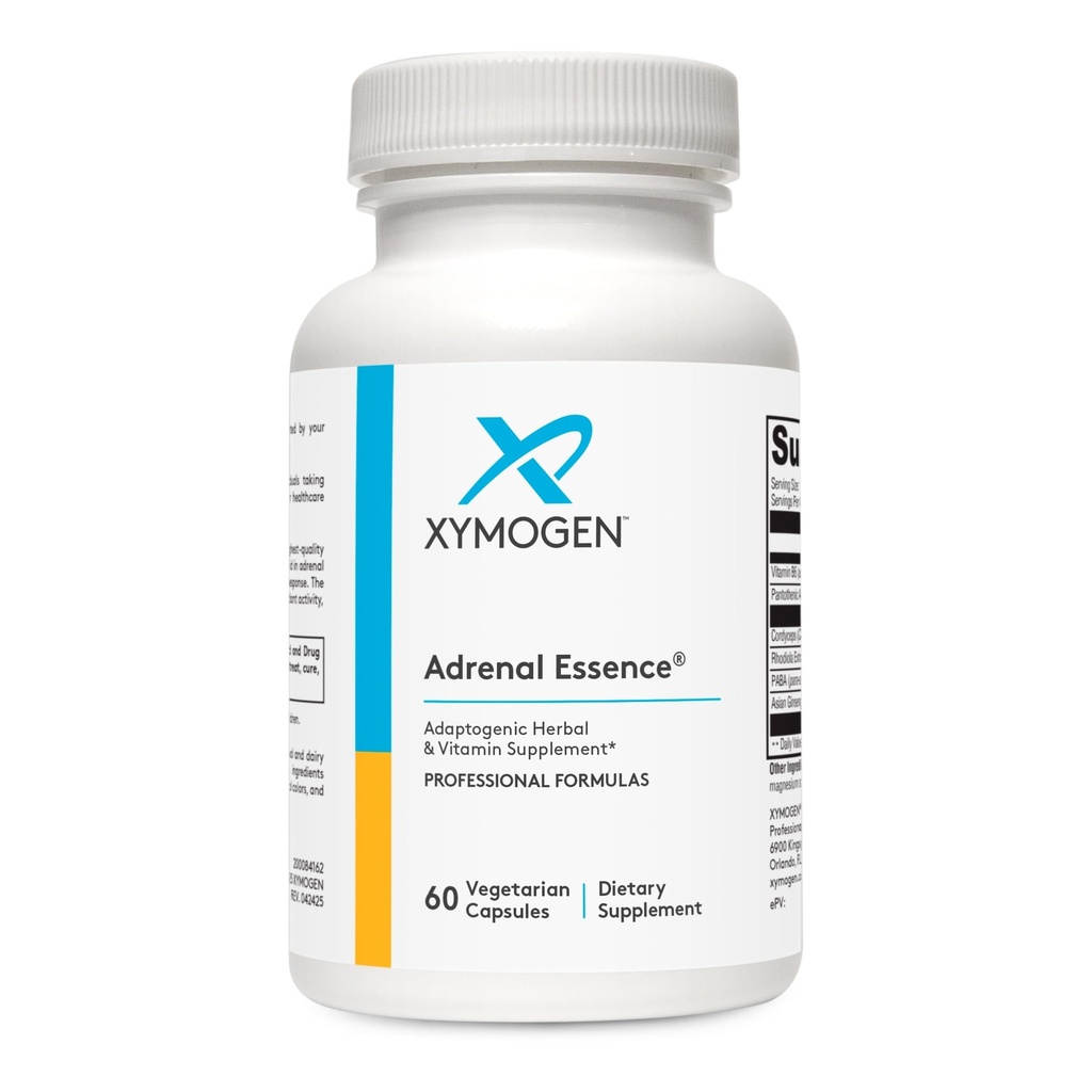 XYMOGEN Adrenal Essence, 60 Capsules | Adrenal Support Supplement for Healthy Energy Levels and Immune Function,* Non-GMO, Gluten-Free, Dairy-Free