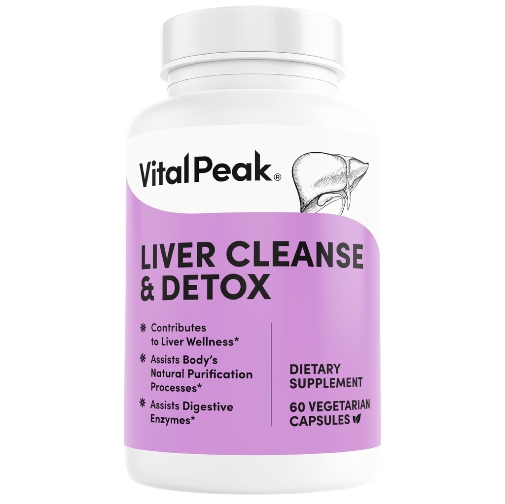 Liver Cleanse Detox & Repair Supplement with Milk Thistle, Turmeric, Beet Root, Ginger, Dandelion, Artichoke & Grape Seed Extract for Daily Liver Health - 60 Capsules