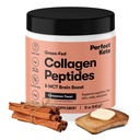 Perfect Keto Collagen Peptides, Cinnamon Toast, 10g Protein Powder, Grass Fed Hydrolyzed Type 1 & 3 Supplement, Low Carb, No Sugar Added, Keto Friendly, Coffee Creamer & Drink Mix, with MCT Oil