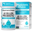 Physician's CHOICE Probiotics 60 Billion CFU - 10 Strains + Organic Prebiotics - Immune, Digestive & Gut Health - Supports Occasional Constipation, Diarrhea, Gas & Bloating - for Women & Men - 84ct