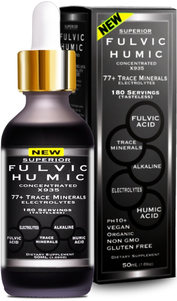 Trace Mineral Drops with Electrolytes - 77 Trace Minerals - 180 Servings- Restore Electrolytes, Improve Gut Health, Leaky Gut Repair - Plant Derived Ionic Trace Minerals from Fulvic & Humic Acid