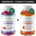 Sugar-Free Magnesium Gummies (60 Gummies) and Sugar-Free Vitamin D Gummies (60 Gummies) – Immune Support & Calming Value Bundle, Gelatin-Free, Gluten-Free, Vegan, All Natural, GMO-Free, Kosher
