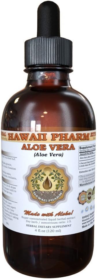 Aloe Vera Liquid Extract, Organic Aloe Vera (Aloe Vera) Tincture Supplement 4 oz