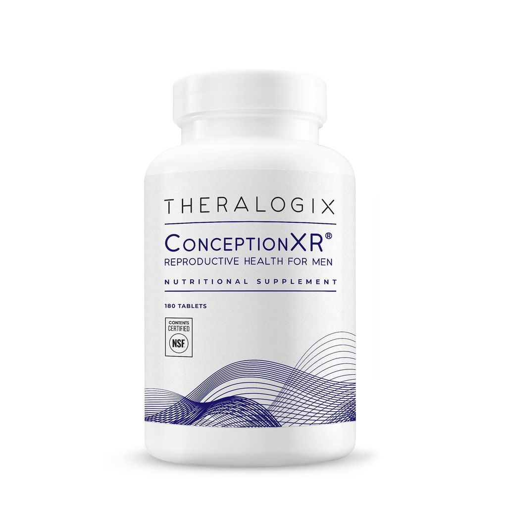 Theralogix ConceptionXR Reproductive Health For Men, Men's Preconception Vitamins for Fertility Support, Male Fertility Supplements for Sperm Health, NSF Certified - 180 Tabs (90-Day Supply), Unflavor