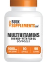BulkSupplements.com Multivitamin for Men Softgels - Daily Multivitamin, Multimineral Supplement, with Fish Oil - Gluten Free, 1 Softgel per Serving, 90 Count (Pack of 1)