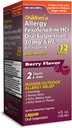 TARO Children's 12HR Allergy Relief Non-drowsy Antihistamine Liquid, Berry Flavor, Alcohol-Free, Dye-Free & Sugar Free, Fexofenadine HCl (4 oz)