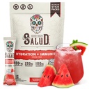 Salud 2-in-1 Hydration Packets + Immunity Electrolytes Powder, Watermelon Margarita - Agua Fresca Drink Mix, Elderberry, Dairy & Soy Free, Non-GMO, Gluten Free, Vegan, 1g Sugar (15 Servings)
