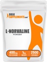 BulkSupplements.com L-Norvaline Powder - L-Norvaline Supplement, Nitric Oxide Supplement, Amino Acid - Gluten Free, 400mg per Serving, 1kg (2.2 lbs) (Pack of 1)