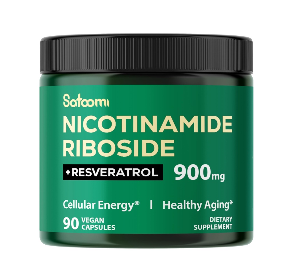 Satoomi NAD Supplement with Liposomal Nicotinamide Riboside 900 mg NR, Resveratrol, Quercetin - 90 Count