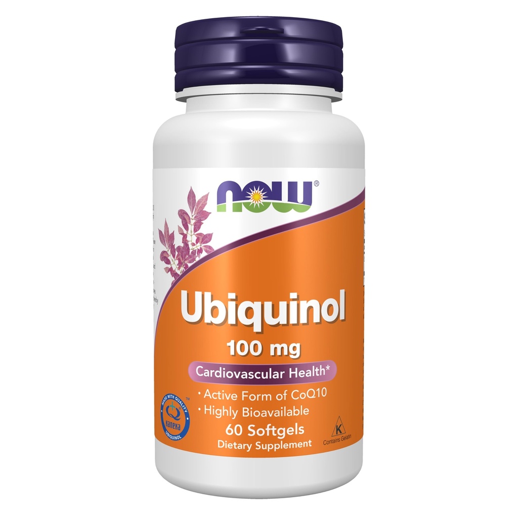 NOW Foods Supplements, Ubiquinol 100 mg, High Bioavailability (the Active Form of CoQ10), 60 Softgels